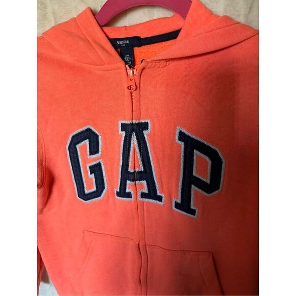 GAP Kids Orange & Blue Full Zip Hoodie Kids Size Medium - Picture 4 of 8